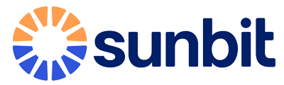 The image features a logo with the text  SUNBIT  prominently displayed in blue and red colors, alongside a stylized sunburst design.